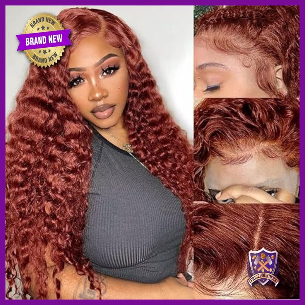 24 Inch Human Hair Deep Wave Lace Front Wig 13x4 HD Lace